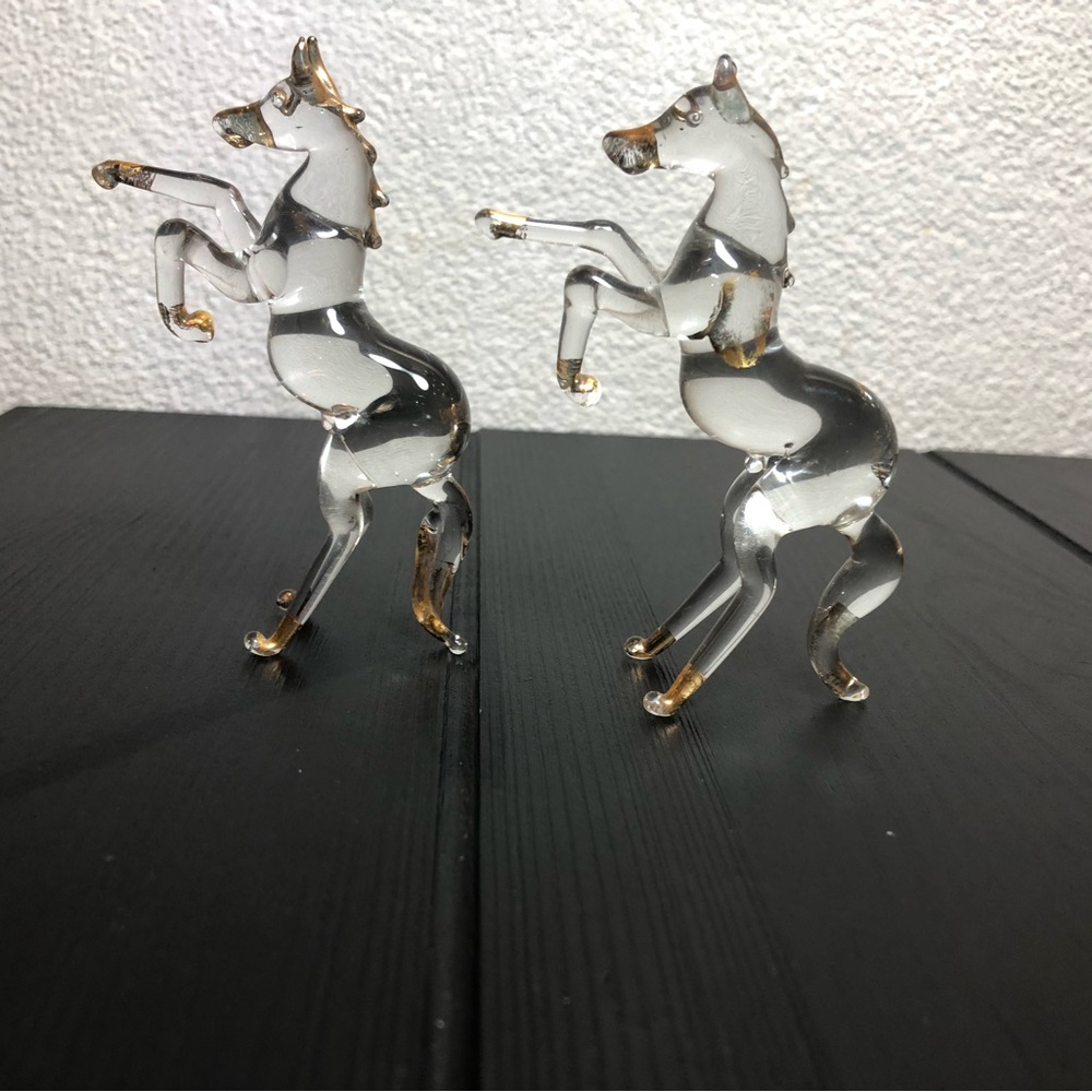 Glass Horse Figurines